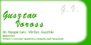 gusztav voross business card