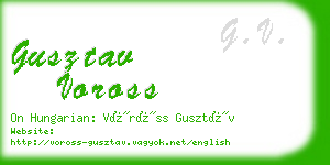 gusztav voross business card